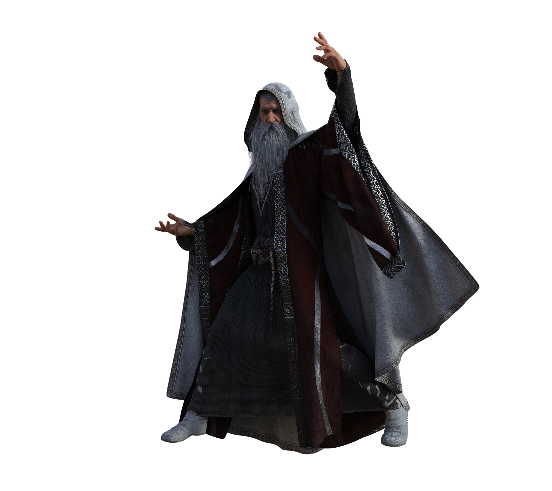 Merlin picture, old wizard with orb